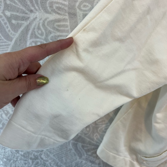 CROFT & BARROW CREAM CAPE BLAZER JACKET WARM XL TOP SHIRT BLOUSE POCKETS EUC - Picture 8 of 16